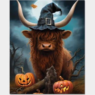 Trick Or treat - Highland Cow Posters and Art